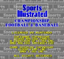 Image n° 1 - screenshots  : Sports illustrated championship football & baseball (beta] (Beta)